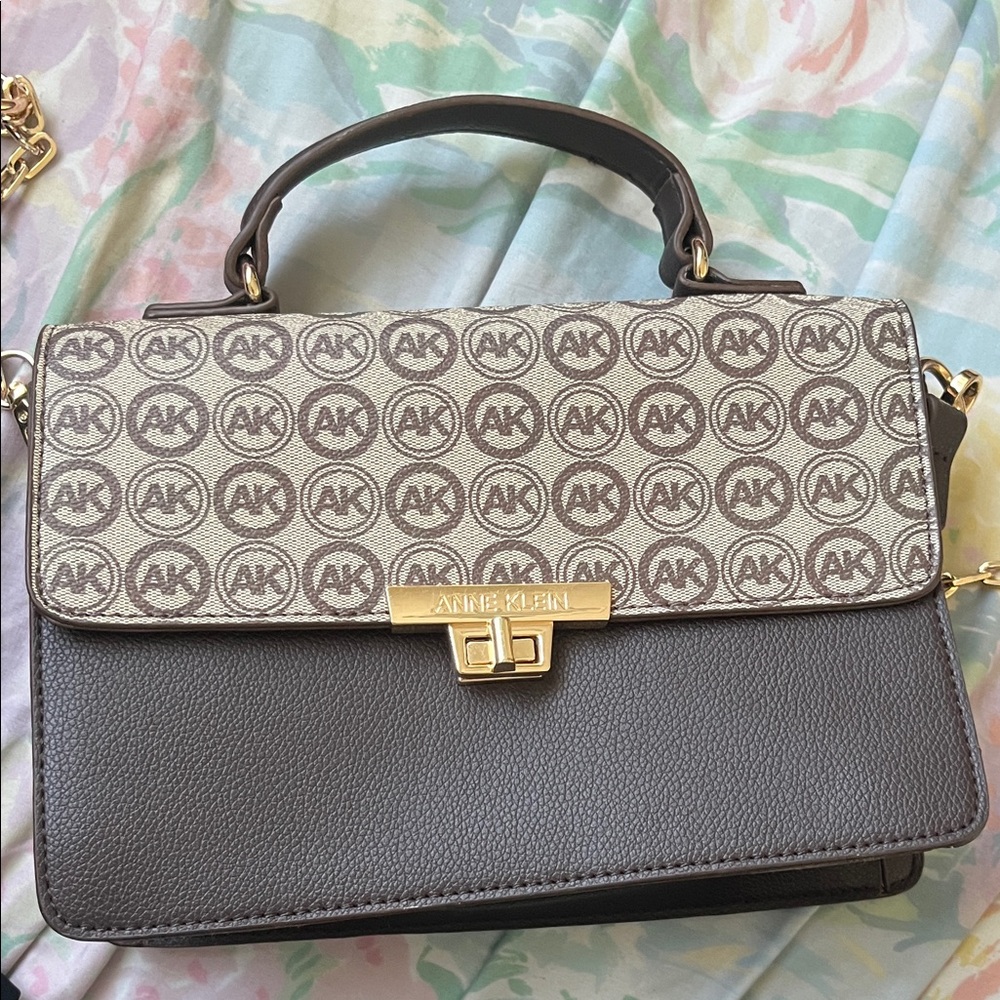 Anne Klein Brown and Tan Satchel